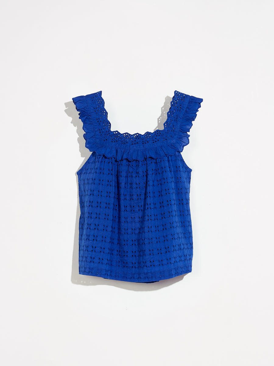 girls hoppers tank top blue