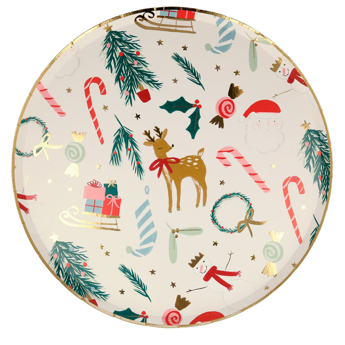 festive motif dinner plates