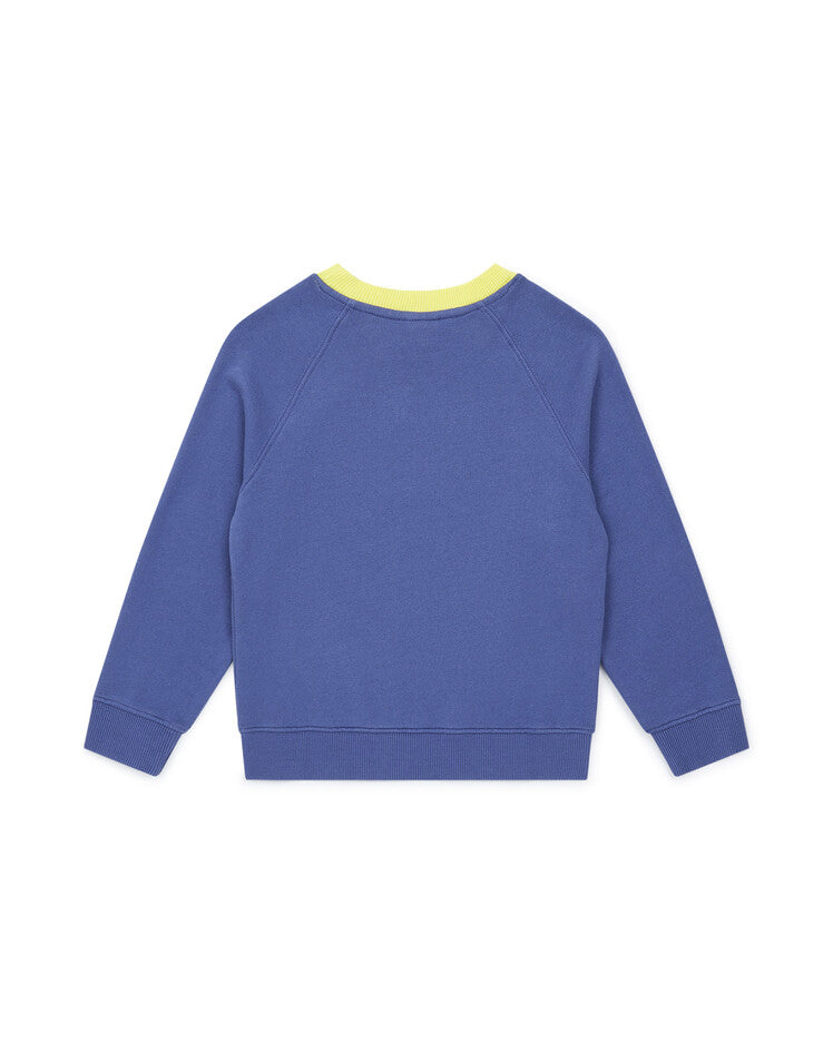 wave sweatshirt bleu