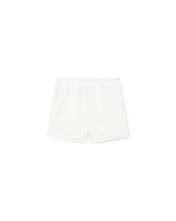 baby seersucker cotton shorts white