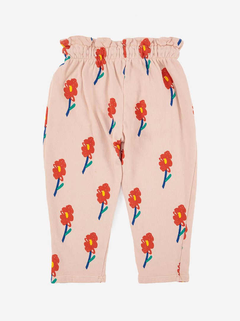 flowers all over jogging pant peach