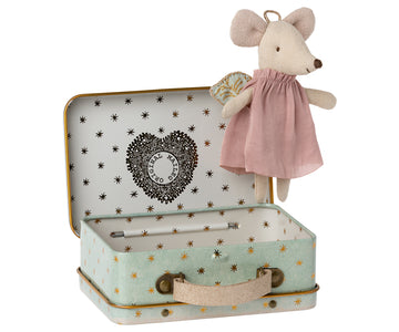 angel mouse in suitcase mouse