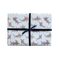 school of sharks gift wrap sheets set of 2
