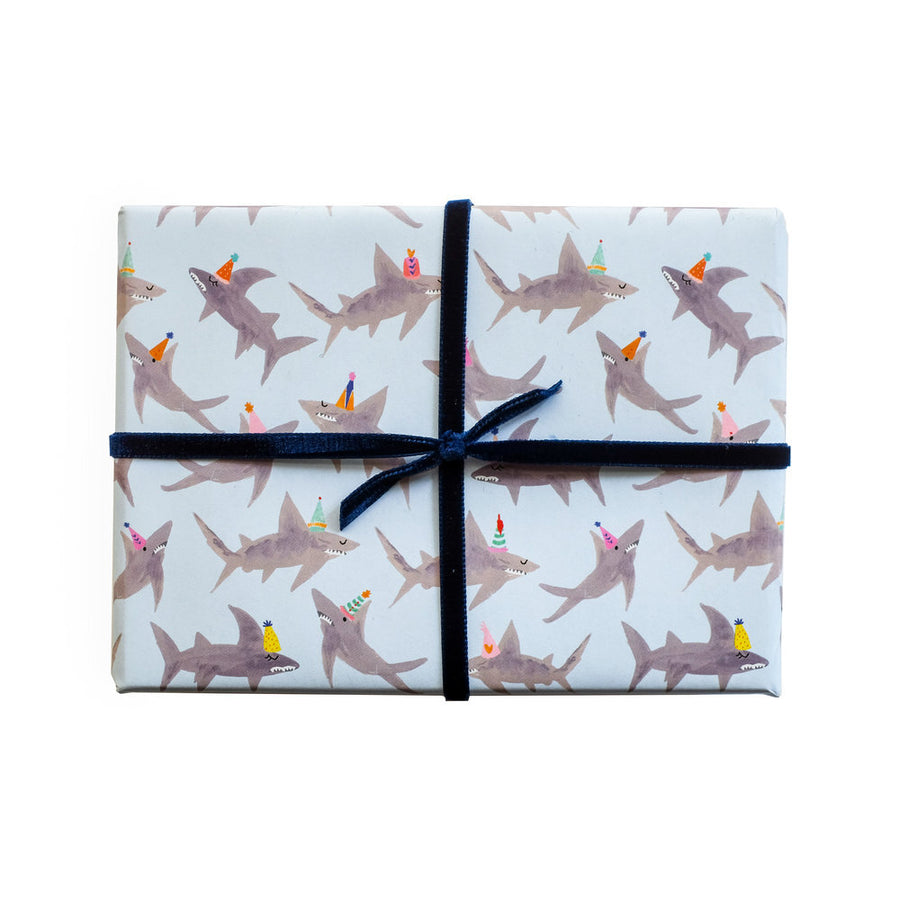 school of sharks gift wrap sheets set of 2