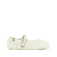 girls mia slippers white