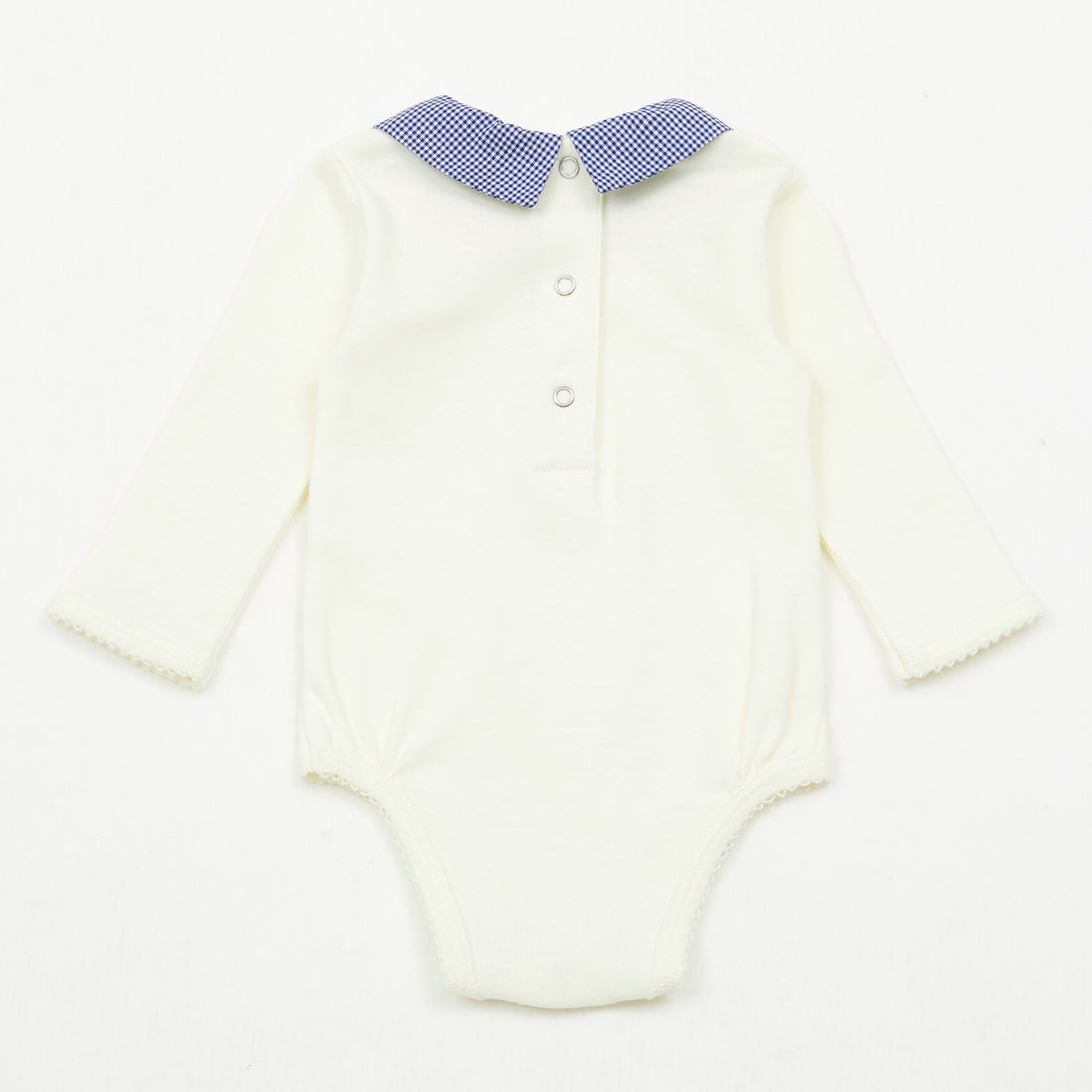 baby gingham collar onesie