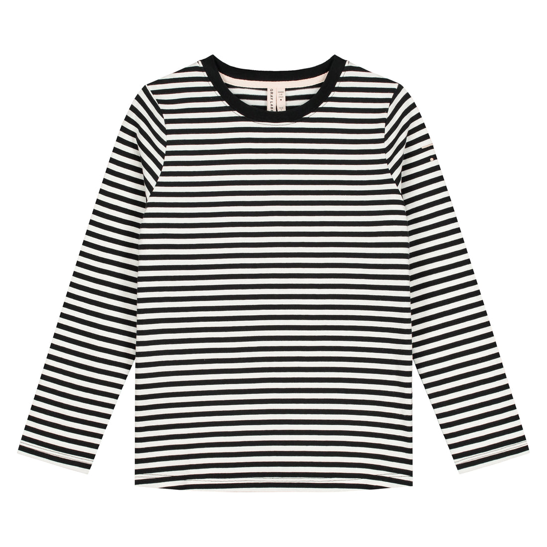 long sleeve tee nearly black off white