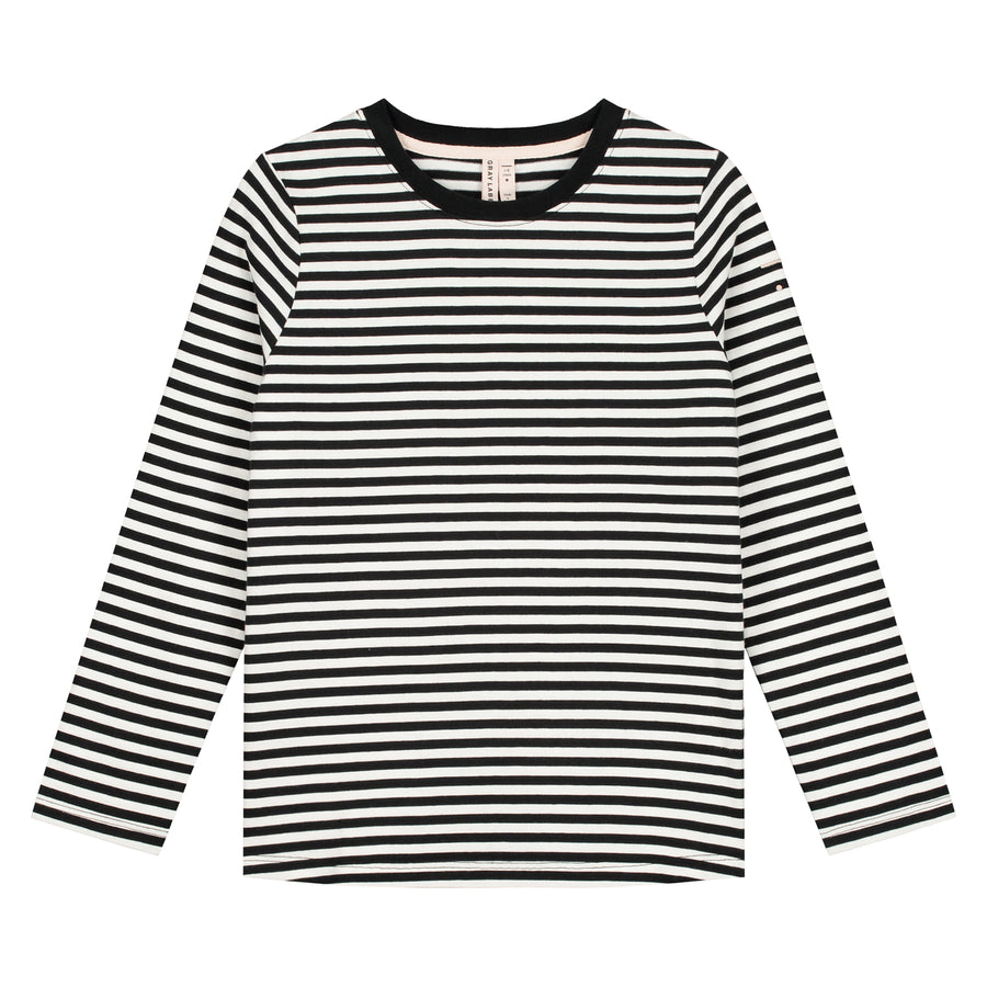 long sleeve tee nearly black off white