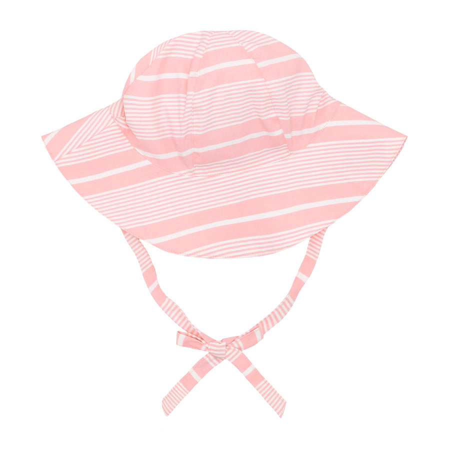 sun hat sorbet pink stripe