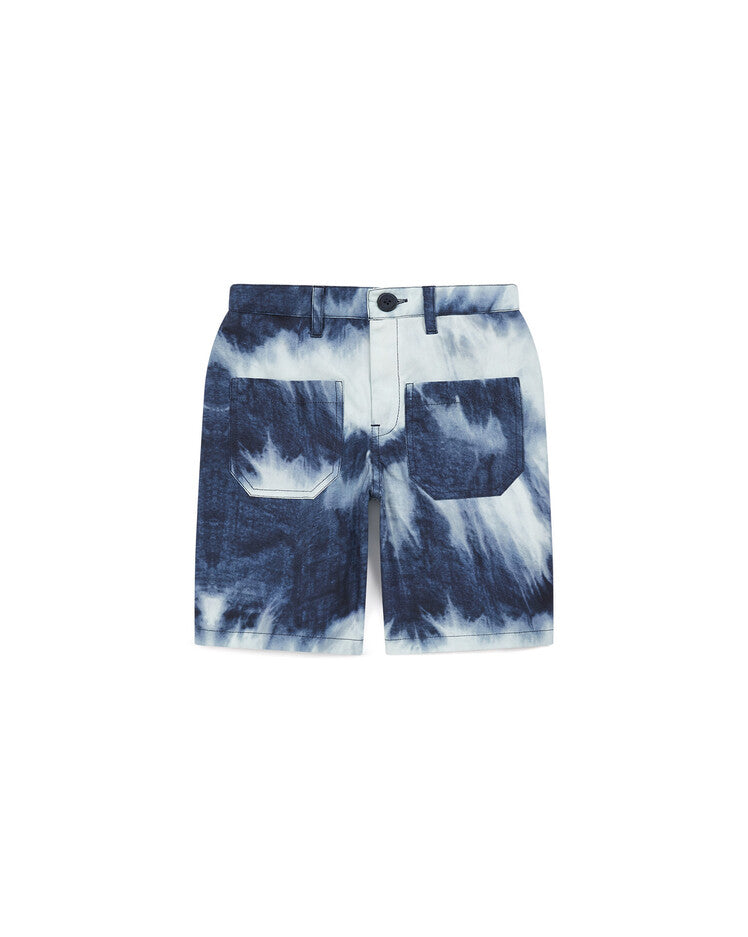 bermuda short bleu tie dye
