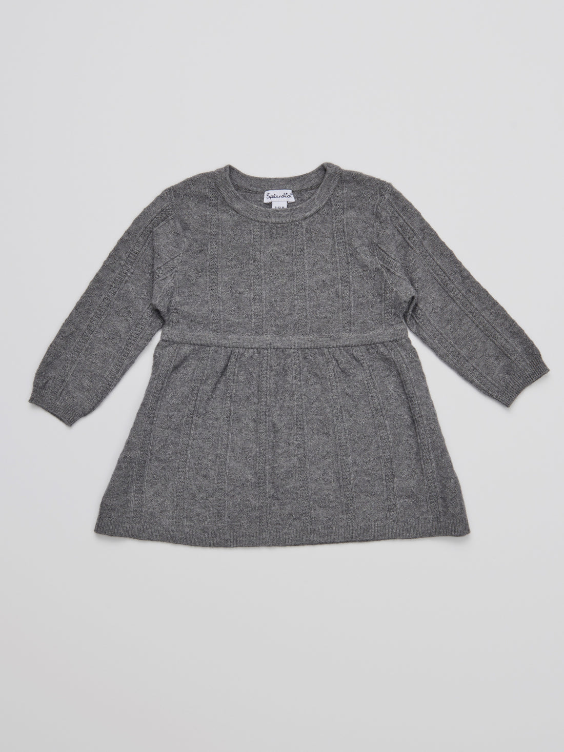 baby lots of love sweater dress charcoal