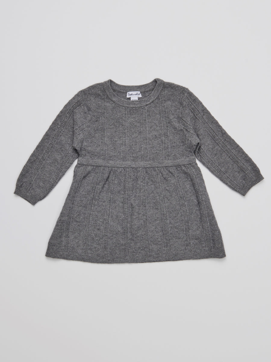 baby lots of love sweater dress charcoal