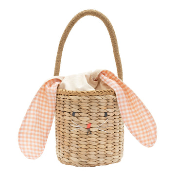 bunny woven straw bag