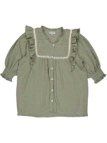 women's blerta blouse olive