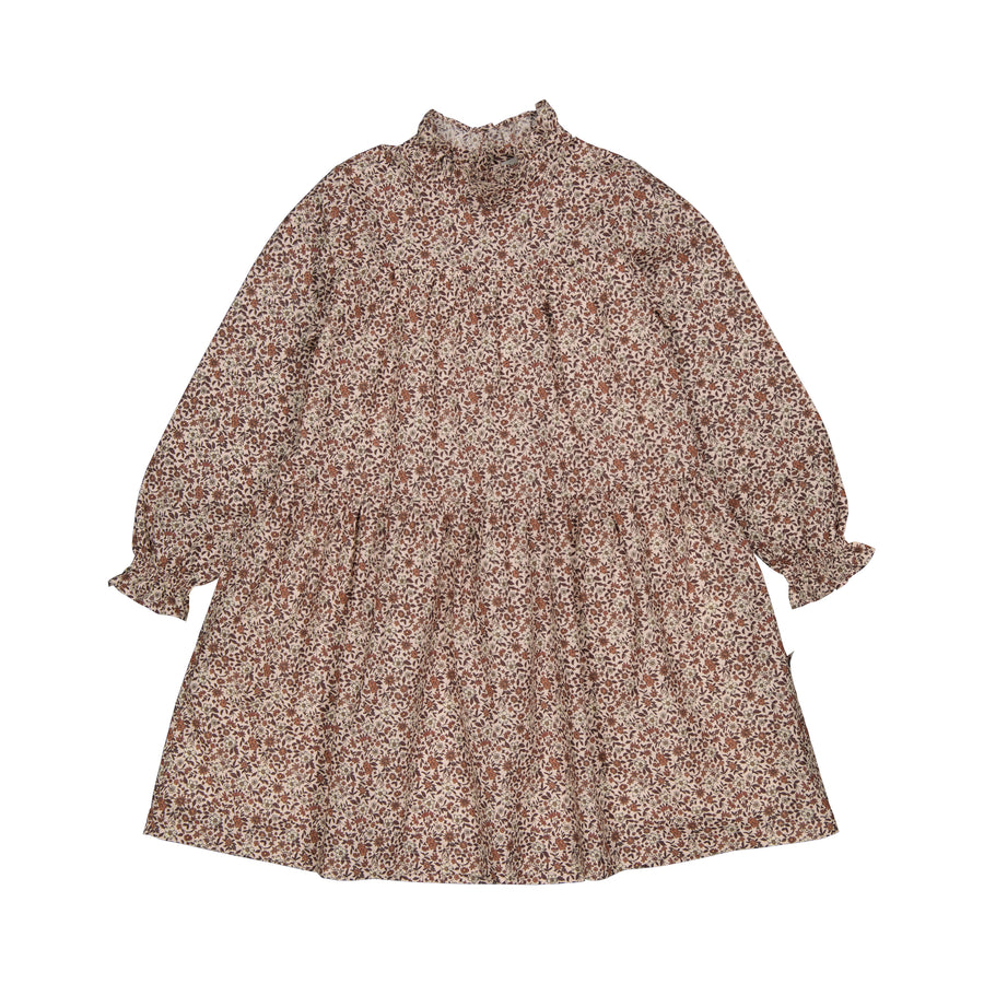 elisabeth dress brick flower