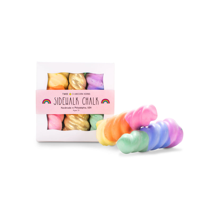 rainbow horn unicorn sidewalk chalk