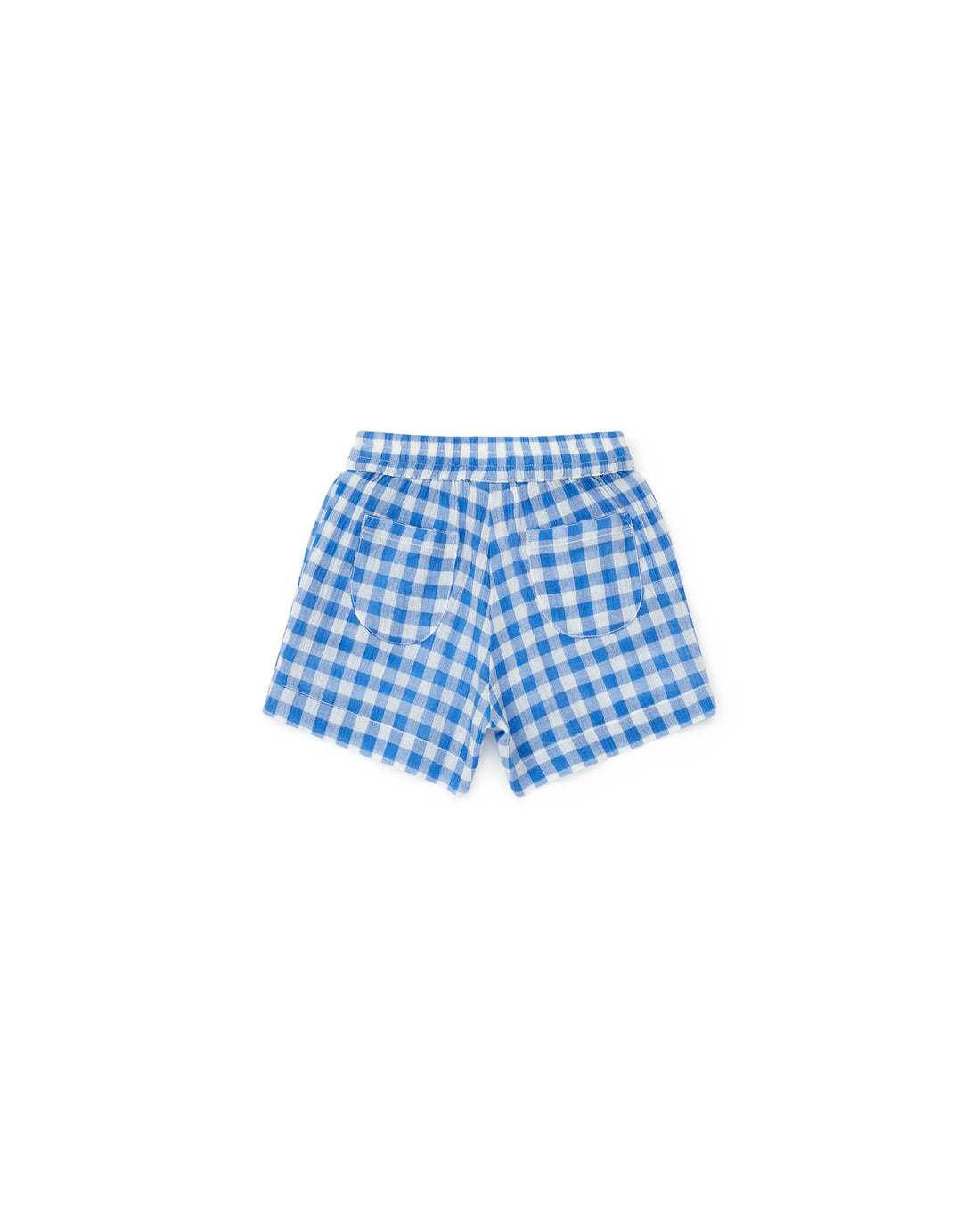 baby short vichy bleu