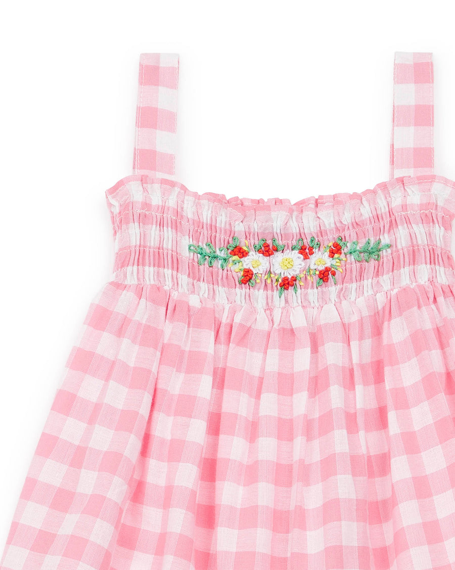 baby gingham dress vichy rose