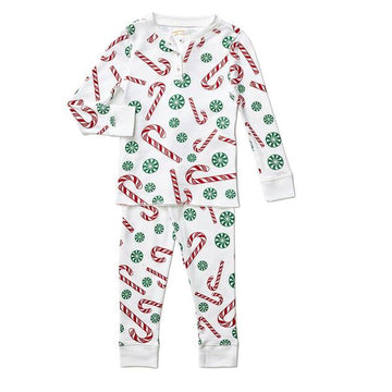 baby pajamas candy canes