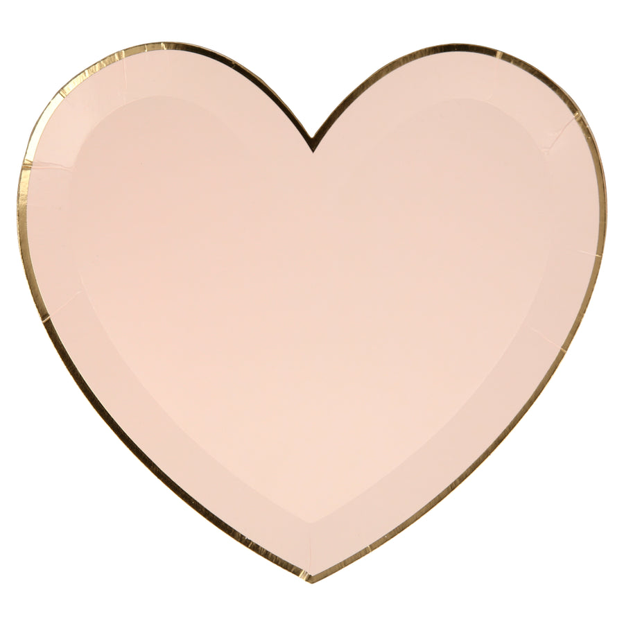 large pink heart plates