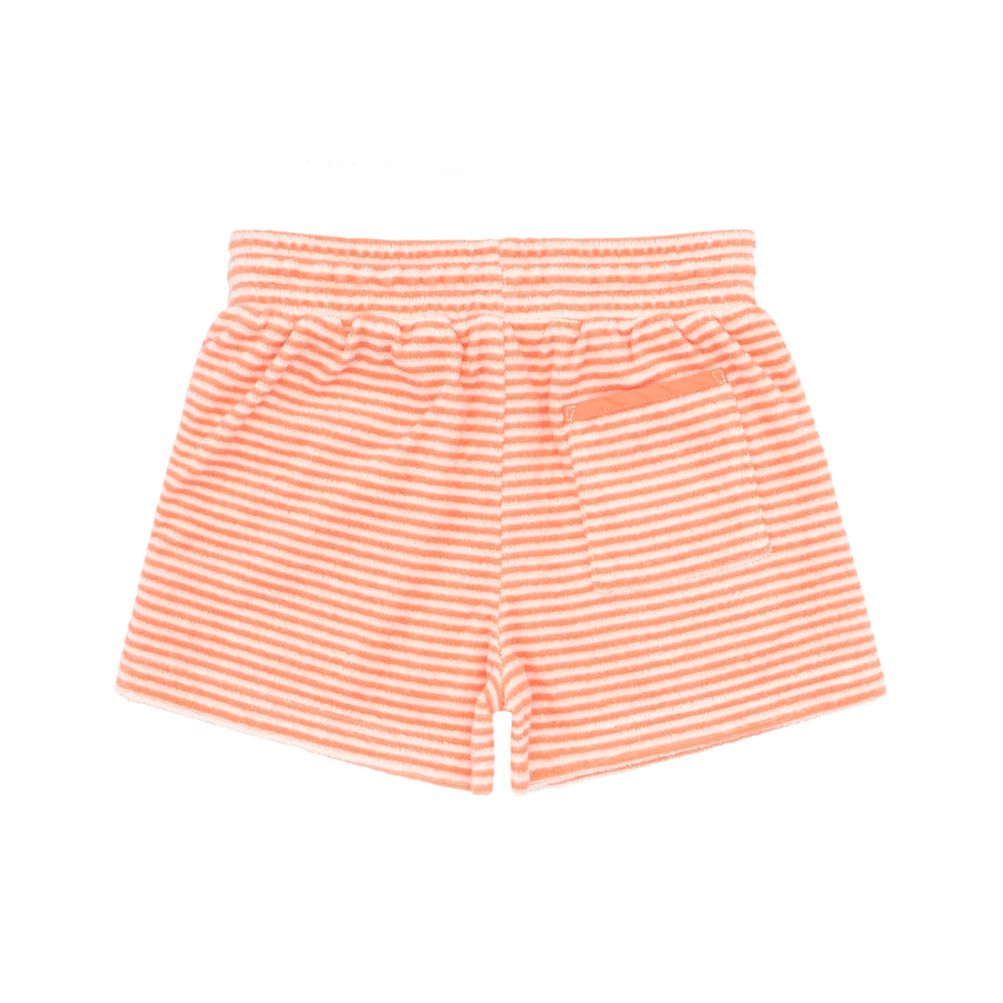 boys french terry stripe shorts coral