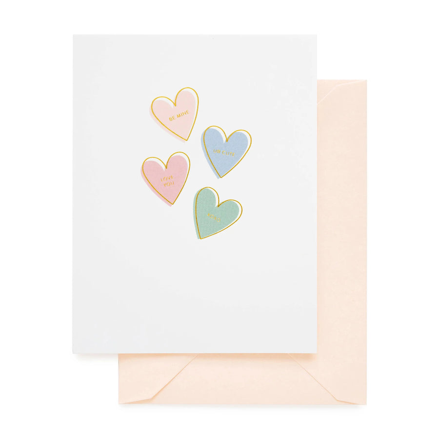 candy hearts card
