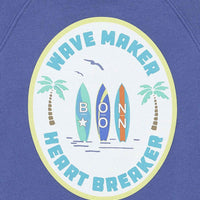 wave sweatshirt bleu