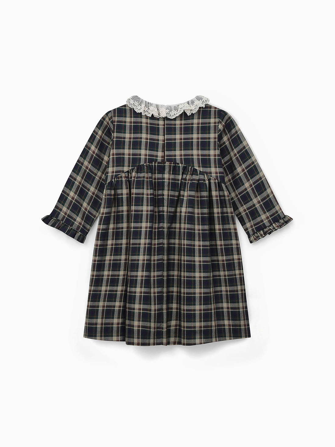 baby aralia dress green tartan