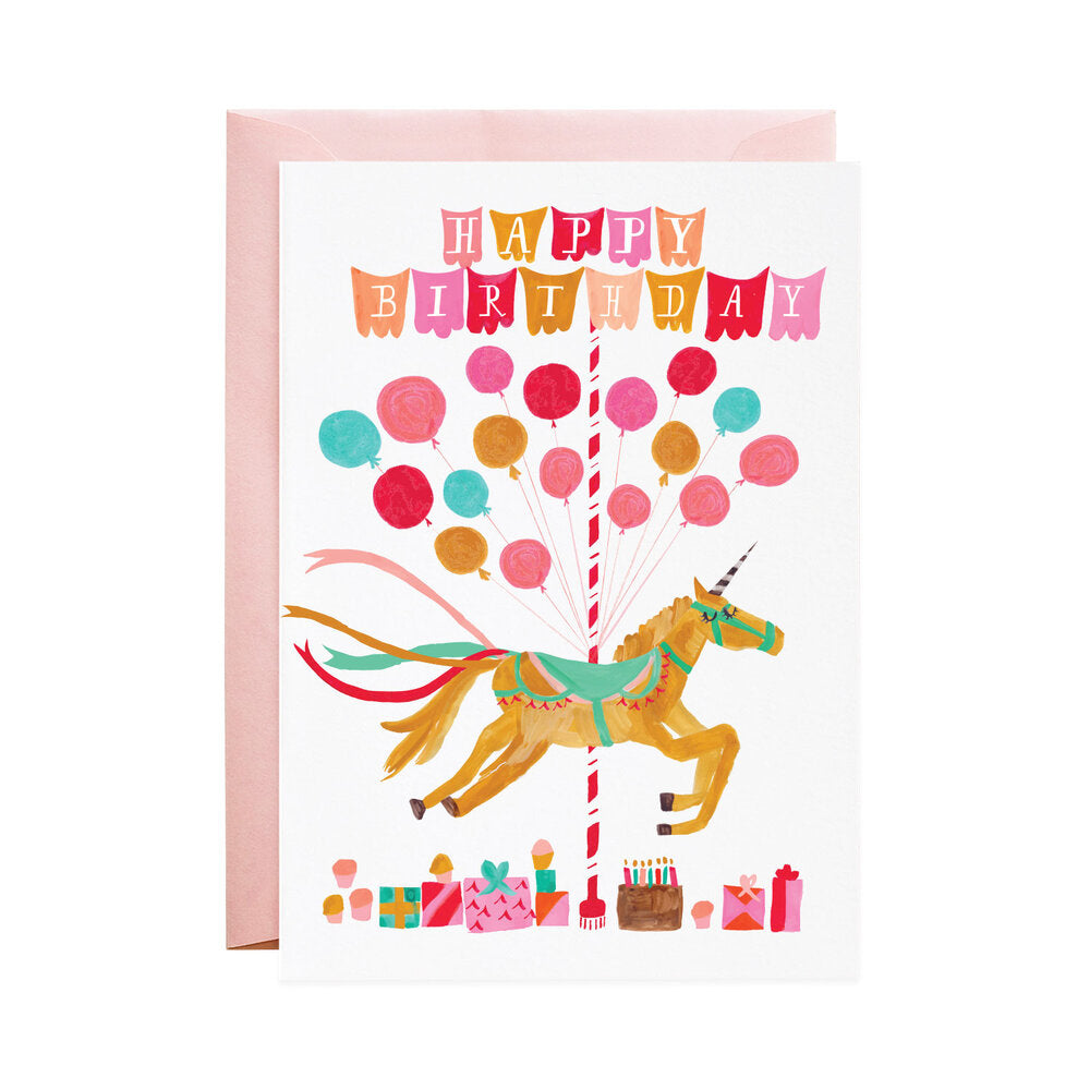 is unicorn coming to my party? greeting card