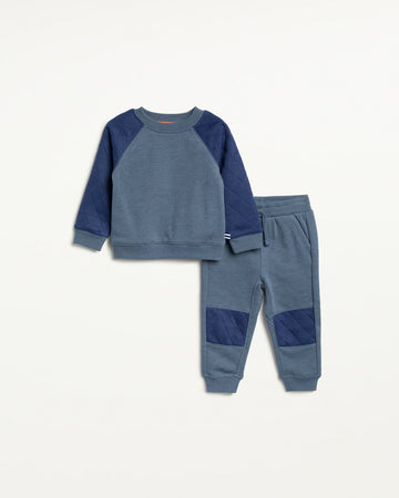 cozy quilted long sleeve set