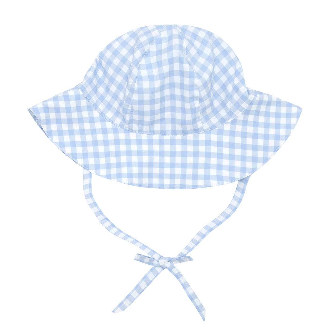 gingham sun hat oasis blue