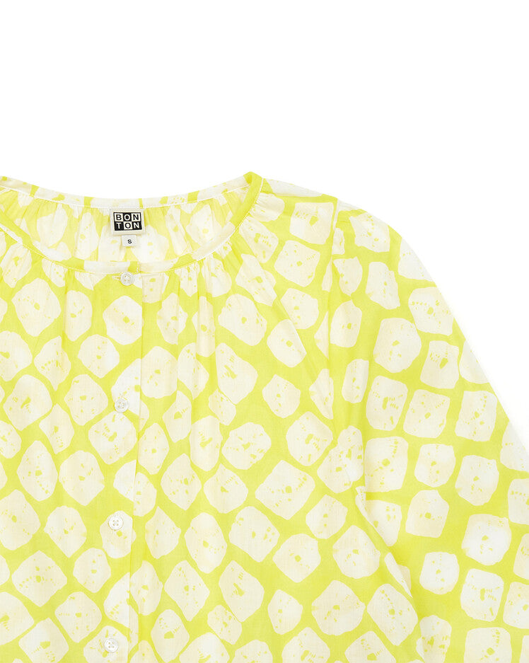 women's voile blouse yellow