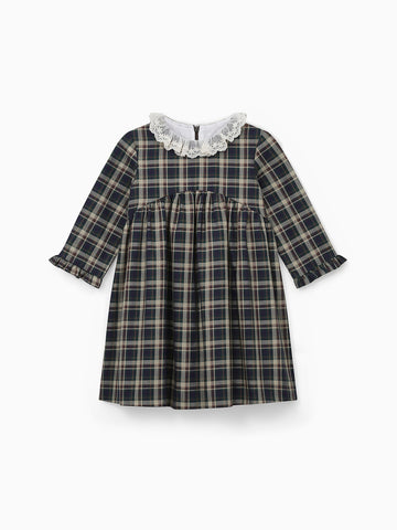 aralia dress green tartan