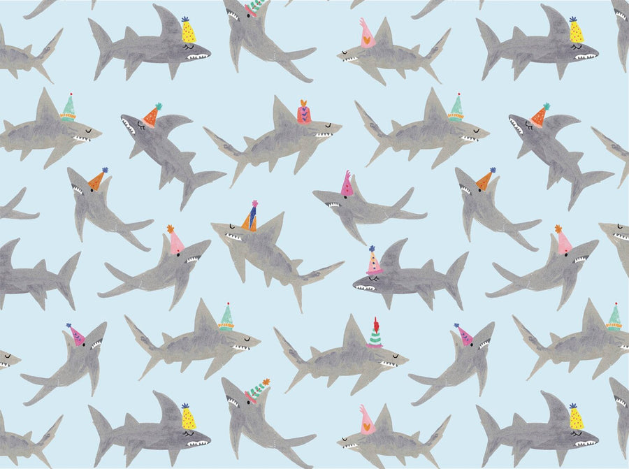 school of sharks gift wrap sheets set of 2