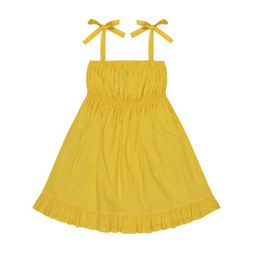 juliet smocked sundress yellow dot