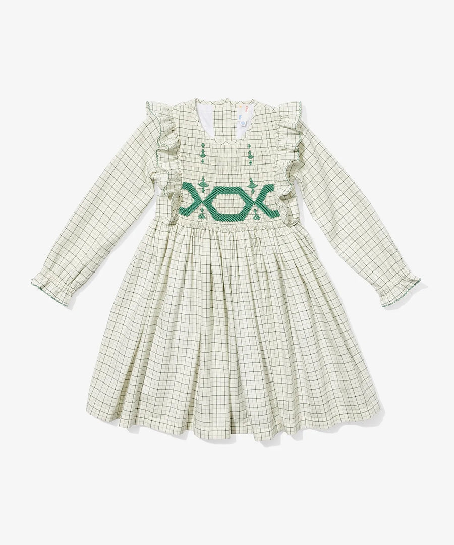 emily dress green tattersall