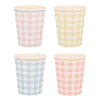 gingham cups