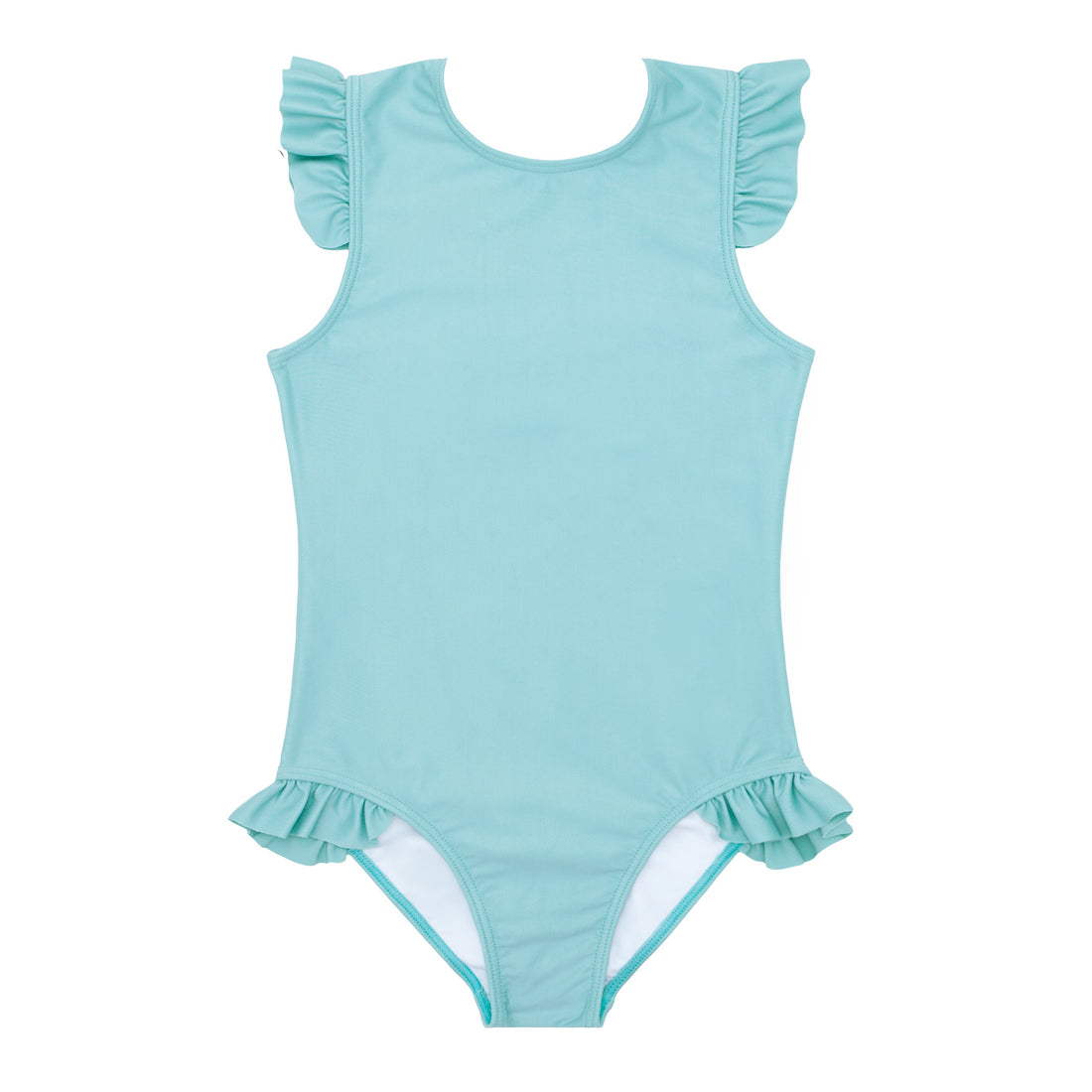 ruffle sleeve one piece rashguard
