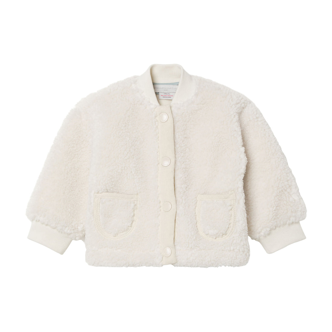 baby teddy jacket white