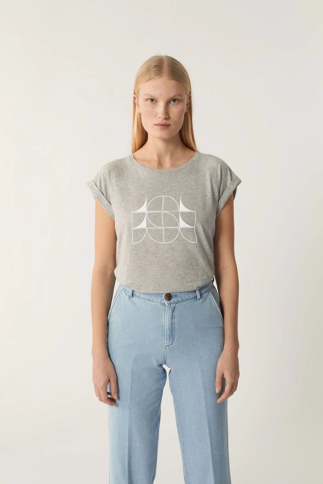 women's valentina tee gris chine