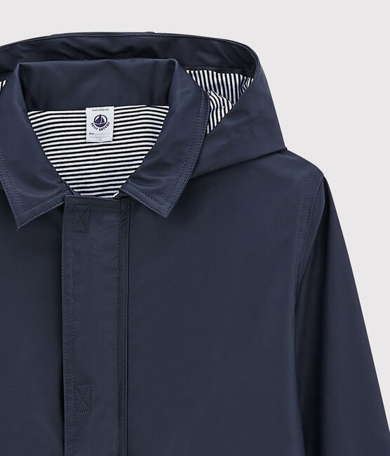 hooded rain jacket navy