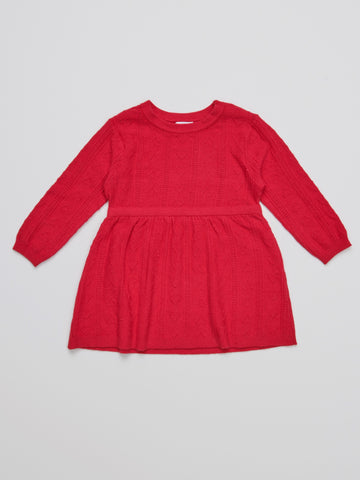 lots of love sweater dress rose red