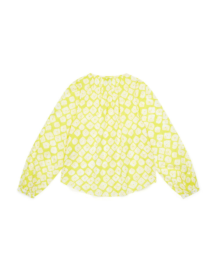 women's voile blouse yellow