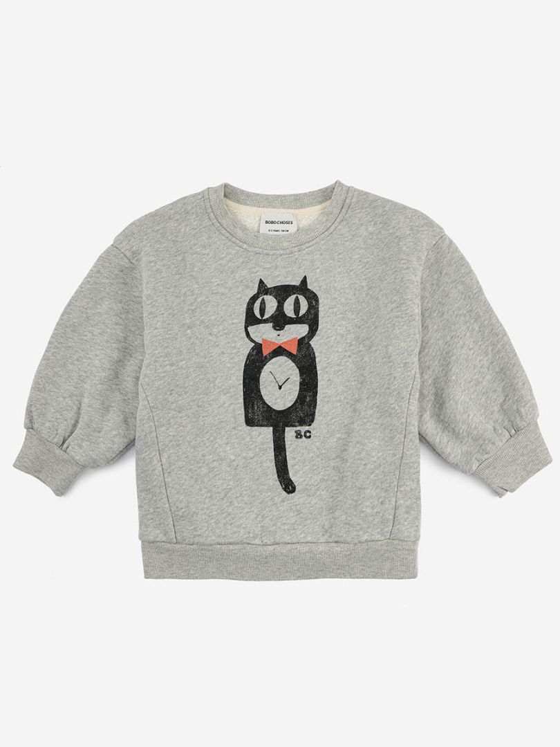 baby cat o'clock melange sweatshirt