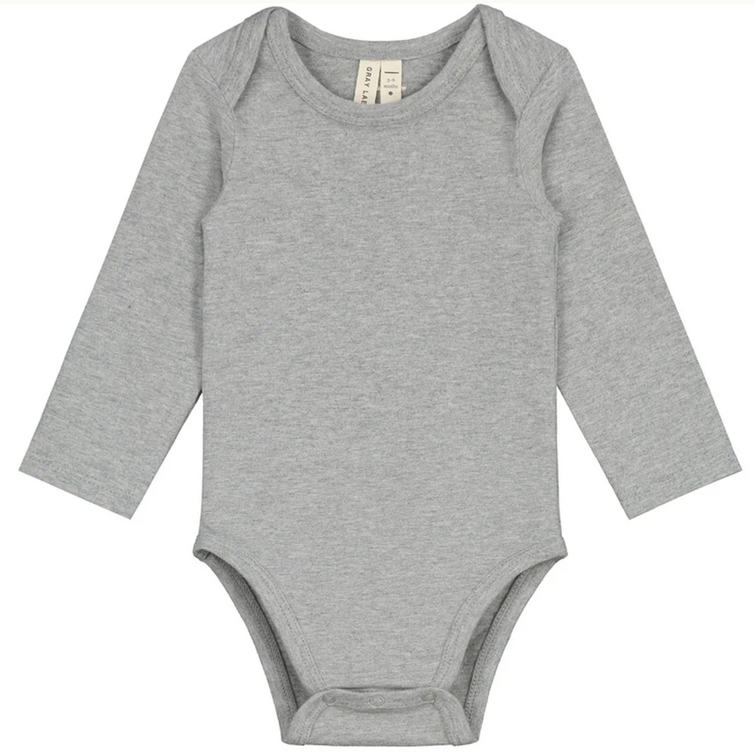 baby long sleeve onesie grey melange