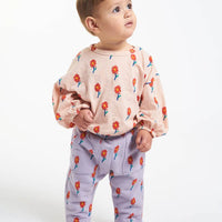 baby flowers all over jogging pant lavender