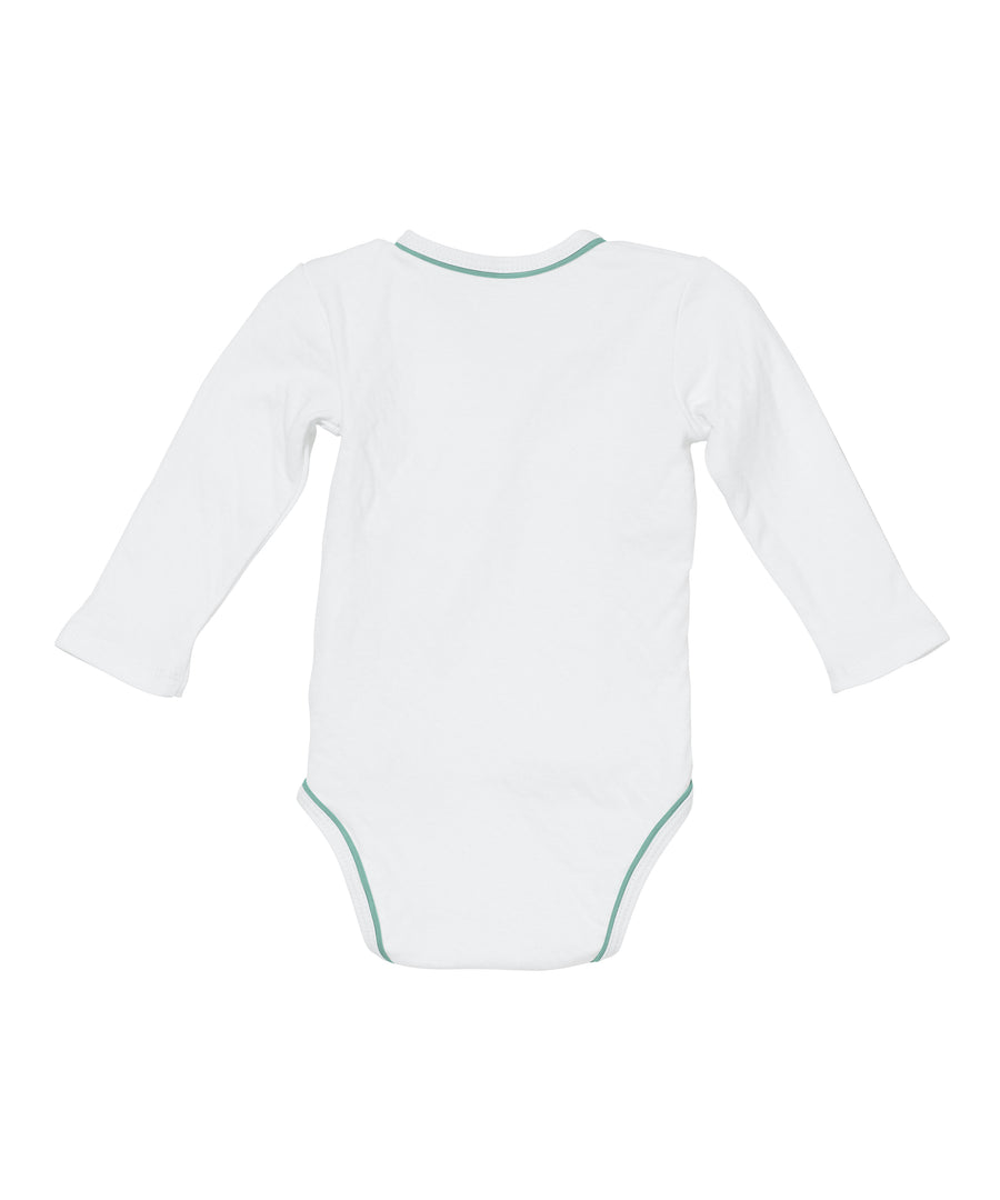 baby crossbody onesie seafoam