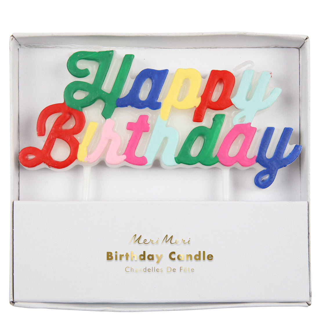 multi happy birthday candle