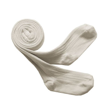 louise ribbed tights blanc neige