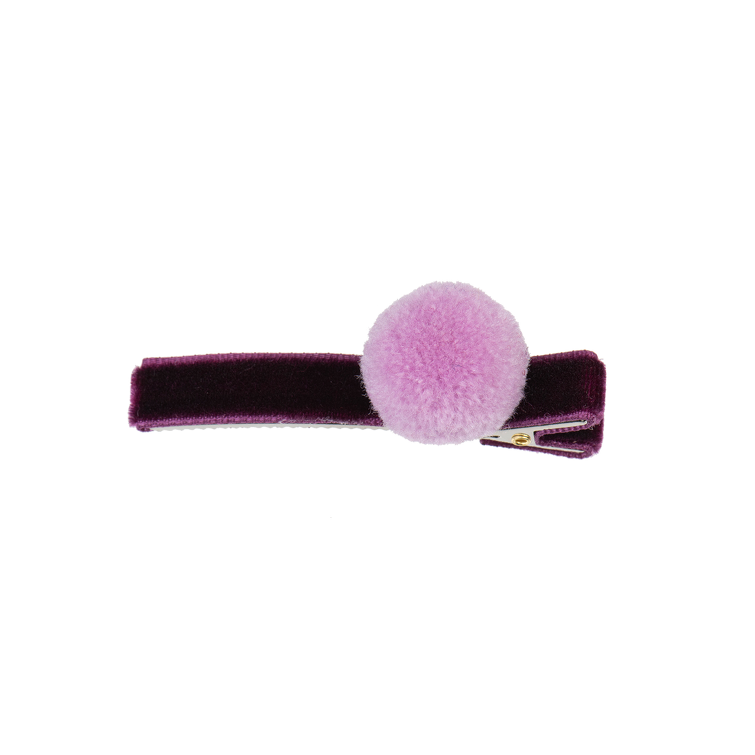 pom pom alligator clip bordeaux